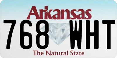 AR license plate 768WHT