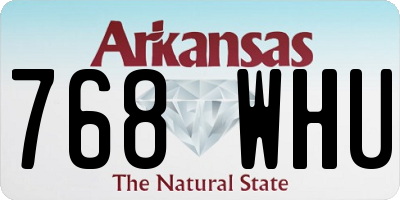 AR license plate 768WHU