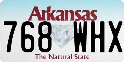 AR license plate 768WHX