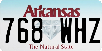 AR license plate 768WHZ