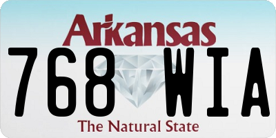 AR license plate 768WIA