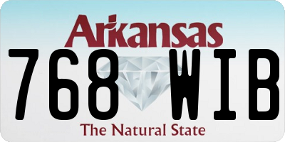 AR license plate 768WIB
