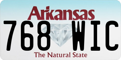 AR license plate 768WIC