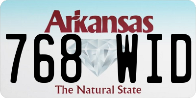AR license plate 768WID