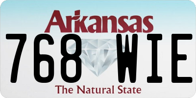 AR license plate 768WIE