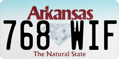 AR license plate 768WIF