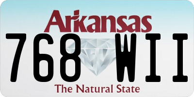 AR license plate 768WII