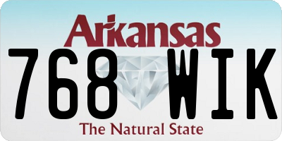 AR license plate 768WIK