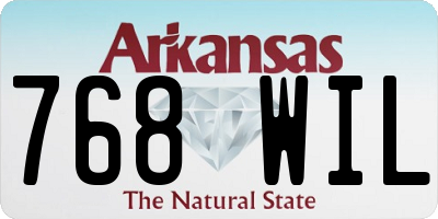 AR license plate 768WIL