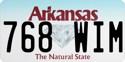 AR license plate 768WIM