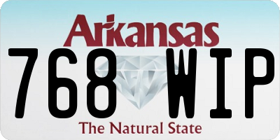 AR license plate 768WIP