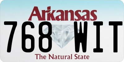 AR license plate 768WIT