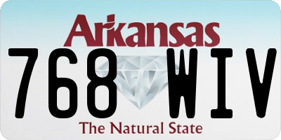 AR license plate 768WIV