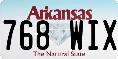 AR license plate 768WIX