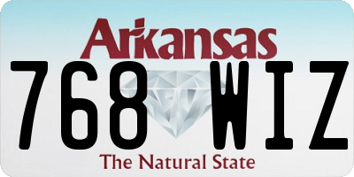 AR license plate 768WIZ