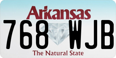 AR license plate 768WJB