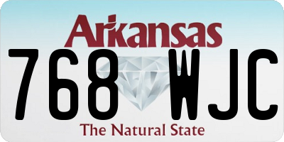 AR license plate 768WJC