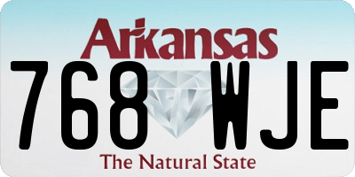AR license plate 768WJE