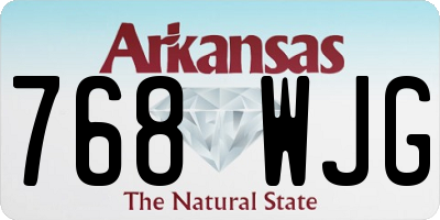 AR license plate 768WJG