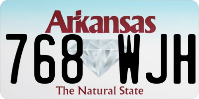 AR license plate 768WJH