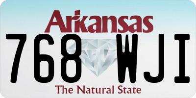 AR license plate 768WJI