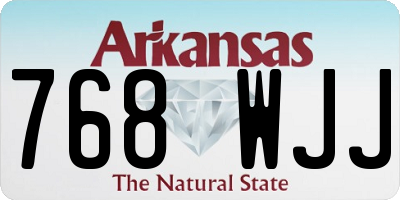AR license plate 768WJJ