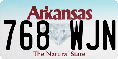 AR license plate 768WJN