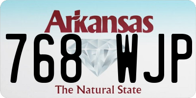 AR license plate 768WJP