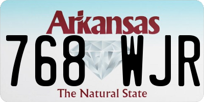 AR license plate 768WJR