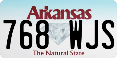 AR license plate 768WJS