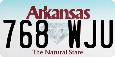 AR license plate 768WJU