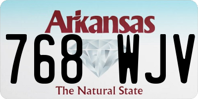 AR license plate 768WJV