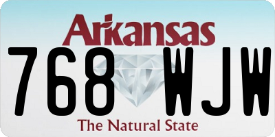 AR license plate 768WJW