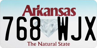 AR license plate 768WJX