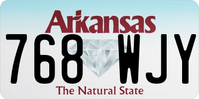 AR license plate 768WJY