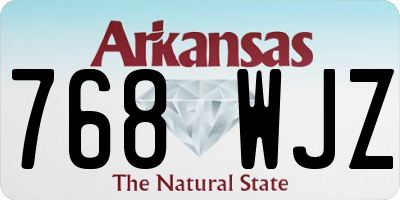 AR license plate 768WJZ
