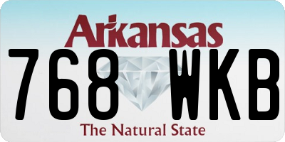 AR license plate 768WKB