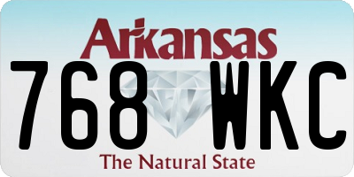 AR license plate 768WKC