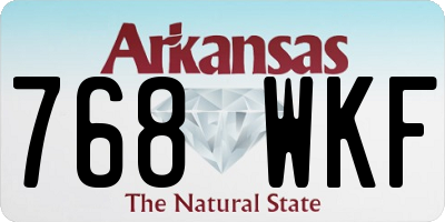 AR license plate 768WKF