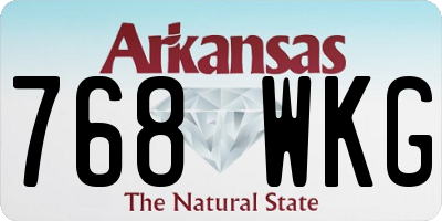 AR license plate 768WKG
