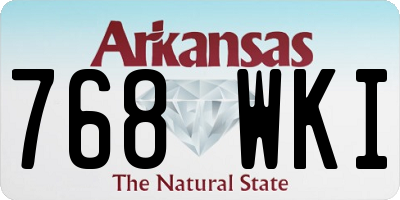 AR license plate 768WKI