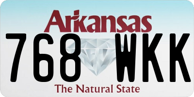 AR license plate 768WKK
