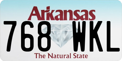 AR license plate 768WKL