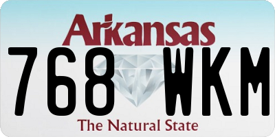 AR license plate 768WKM