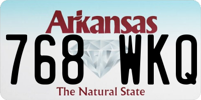 AR license plate 768WKQ