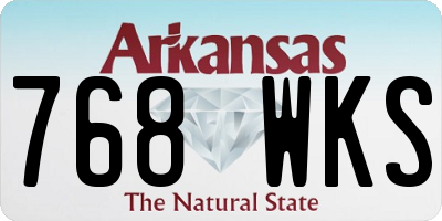 AR license plate 768WKS