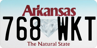 AR license plate 768WKT