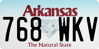 AR license plate 768WKV