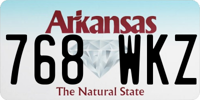 AR license plate 768WKZ