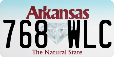 AR license plate 768WLC